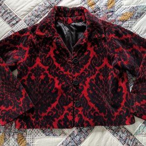 Vintage Velvet Tapestry Cropped Coat